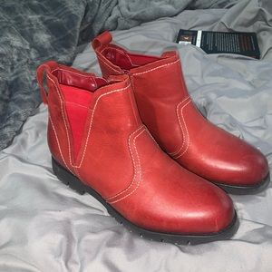 David Tate Red Booties